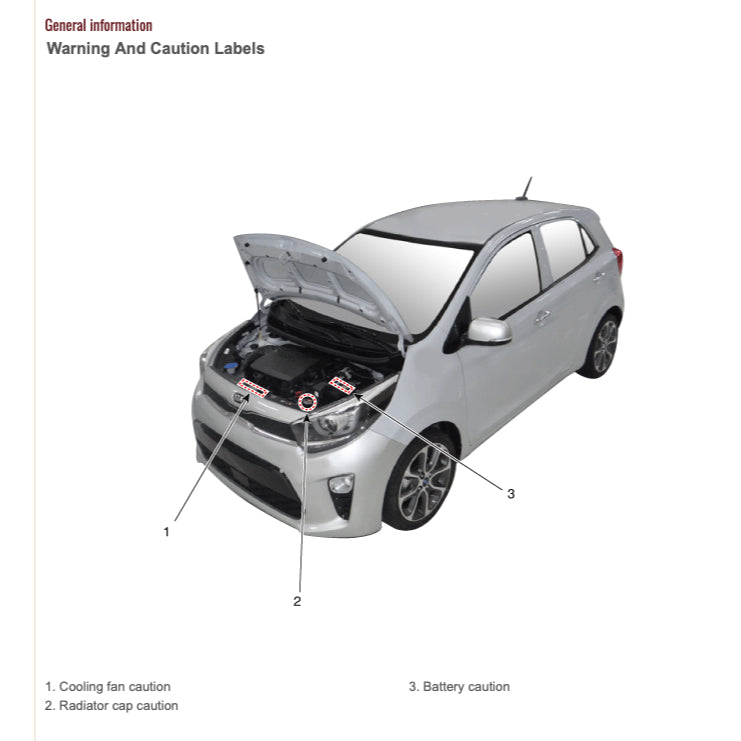 KIA PICANTO JA (2017+) ONLINE SERVICE WORKSHOP MANUAL