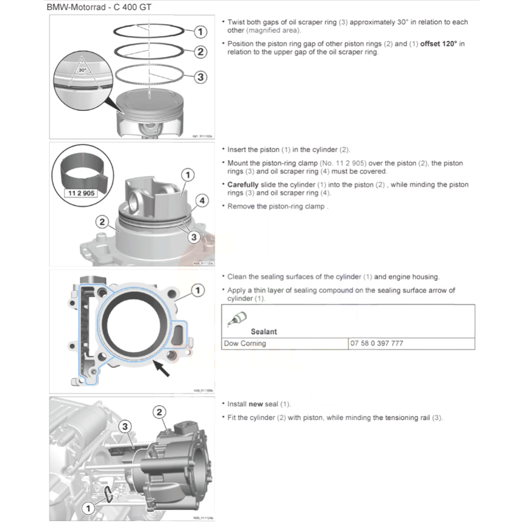 BMW C400 GT K08 (2018+) SERVICE WORKSHOP MANUAL + PARTS CATALOGUE + RIDER'S MANUAL