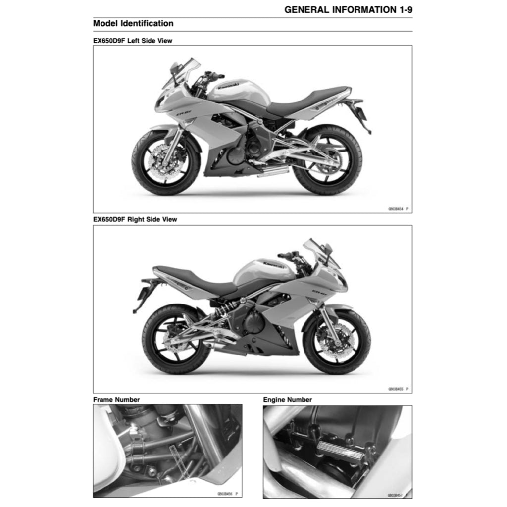 KAWASAKI ER-6f ER6f (2006-2014) SERVICE WORKSHOP MANUAL + OWNER'S MANUAL