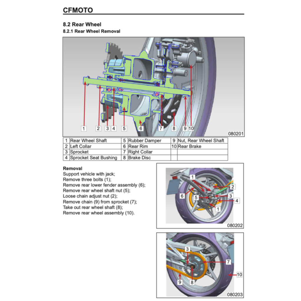 CFMOTO 300NK (2020-2024) SERVICE WORKSHOP MANUAL + PARTS CATALOGUE + OWNER'S MANUAL
