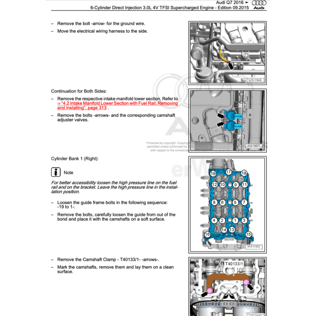 AUDI Q7 4M (2015-2020) SERVICE WORKSHOP MANUAL