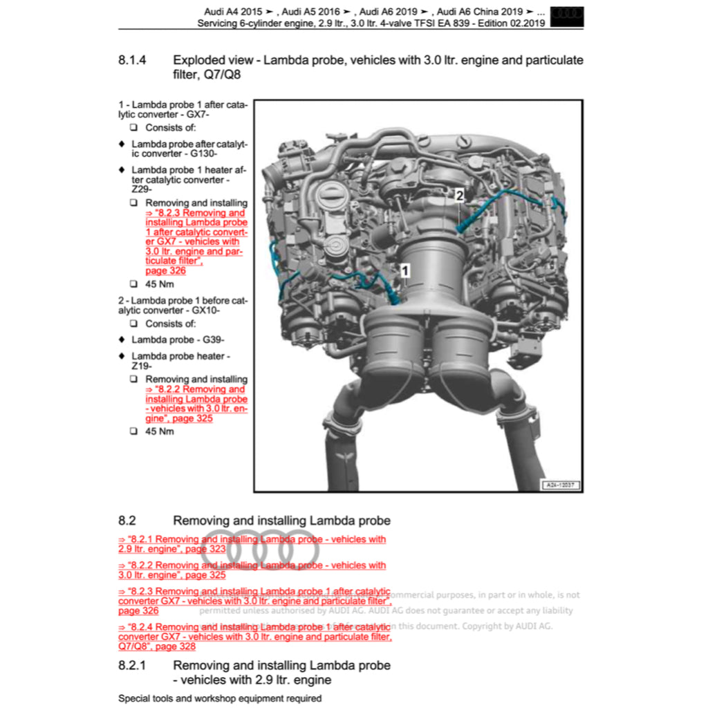 Audi A8 D5/4N (2017+) SERVICE WORKSHOP MANUAL