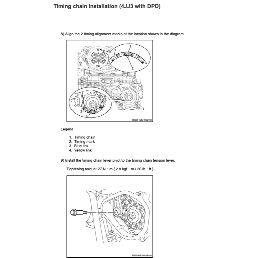 ISUZU ENGINE 4JJ3 SERVICE WORKSHOP MANUAL