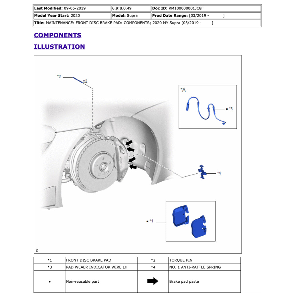 TOYOTA GR SUPRA (2019-2022) SERVICE WORKSHOP MANUAL