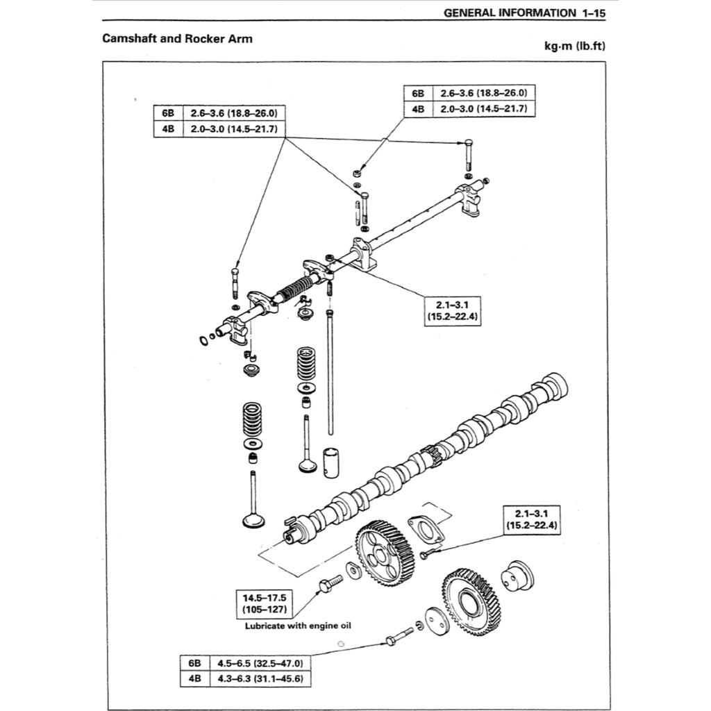 ISUZU ENGINE 4BG1/4BG1T/6BG1 SERVICE WORKSHOP MANUAL