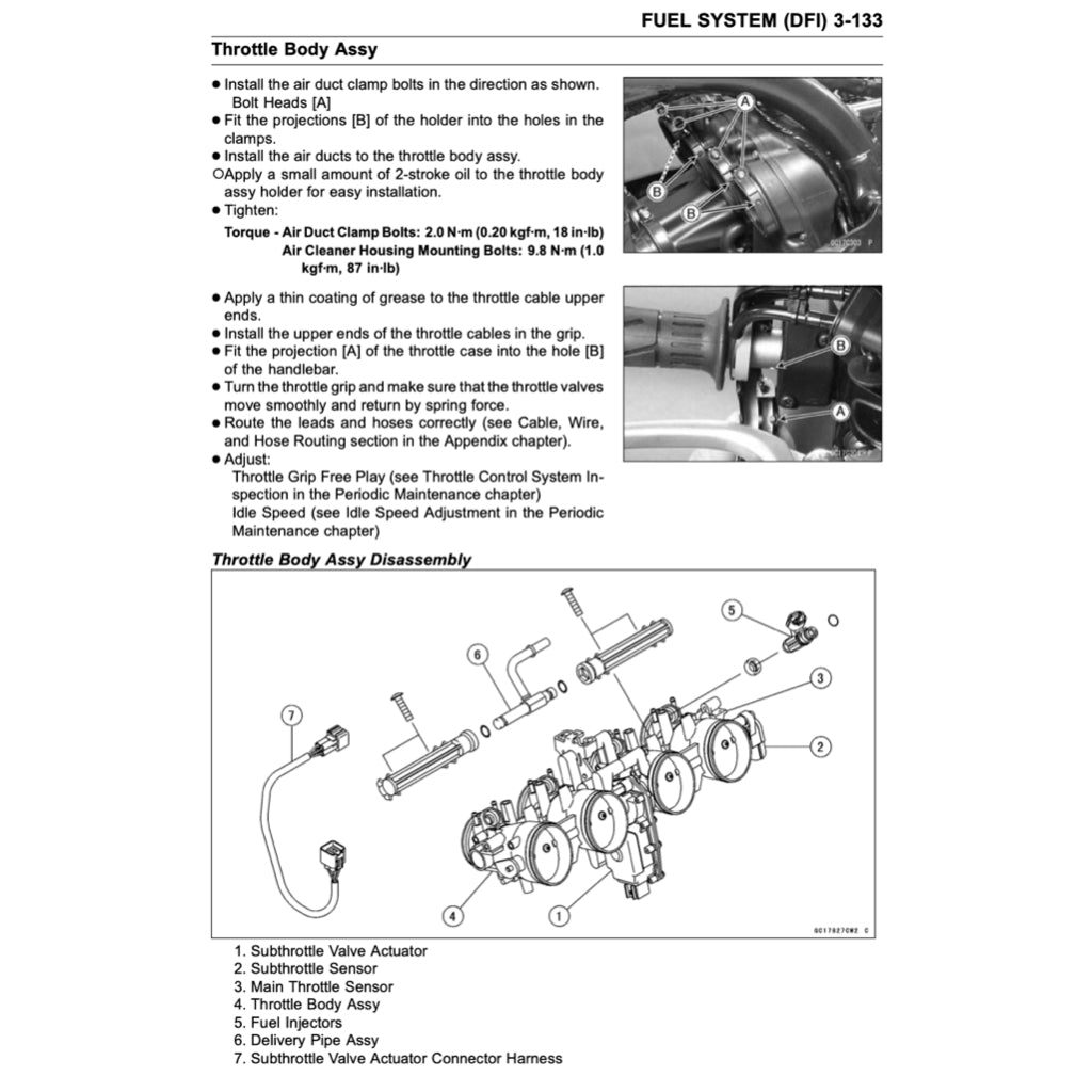 KAWASAKI Z1000 (2007-2009) SERVICE WORKSHOP MANUAL + OWNER'S MANUAL