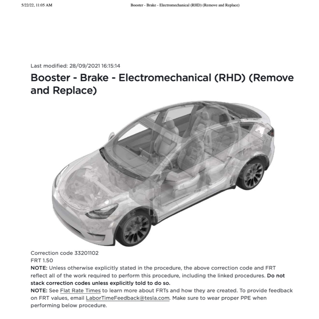 TESLA MODEL Y (2020+) SERVICE WORKSHOP MANUAL
