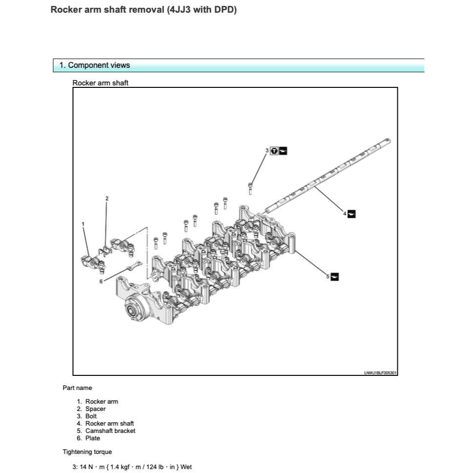 ISUZU ENGINE 4JJ3 SERVICE WORKSHOP MANUAL