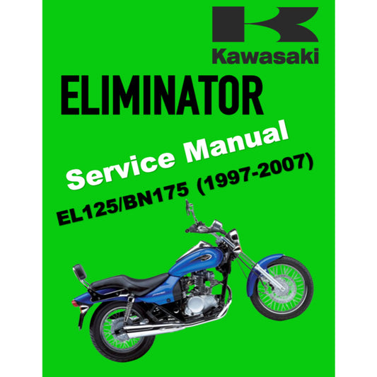 KAWASAKI ELIMINATOR 125 / MODENAS JAGUH 175 (1997-2007) SERVICE WORKSHOP MANUAL + PARTS CATALOGUE + OWNER'S MANUAL