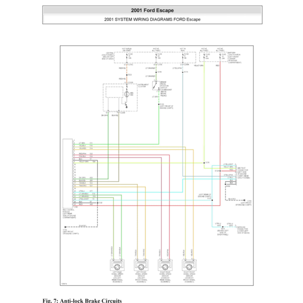 FORD ESCAPE MK1 (2001-2007) SERVICE WORKSHOP MANUAL