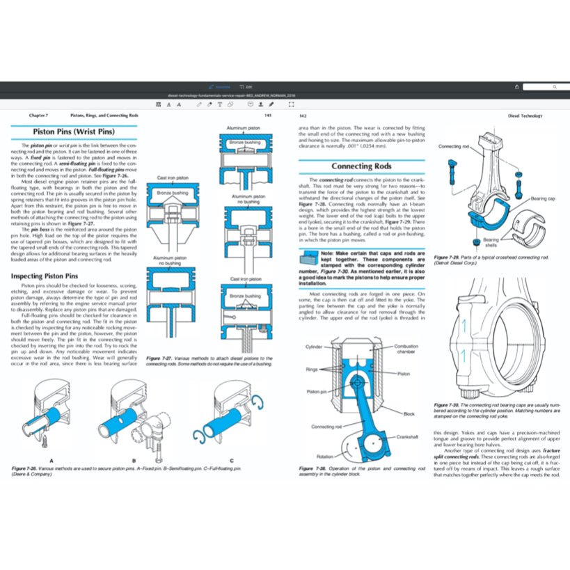 DIESEL TECHNOLOGY FUNDAMENTALS, SERVICE, REPAIR - ANDREW NORMAN, 8TH ED., 2016
