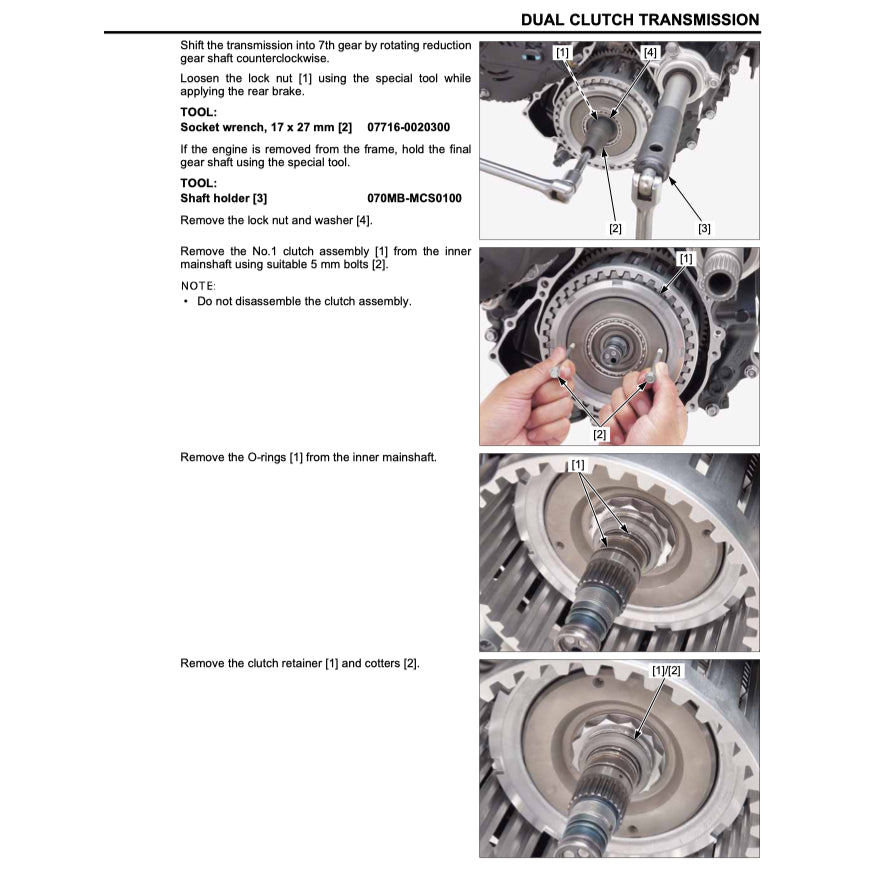 HONDA GOLD WING GL1800 (2018+) SERVICE WORKSHOP MANUAL + OWNER'S MANUAL
