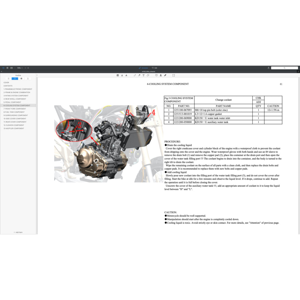ZONTES ZT155 / ZT310 / ZT350 (2021-2023) SERVICE MAINTENANCE MANUAL CUM PARTS CATALOGUE