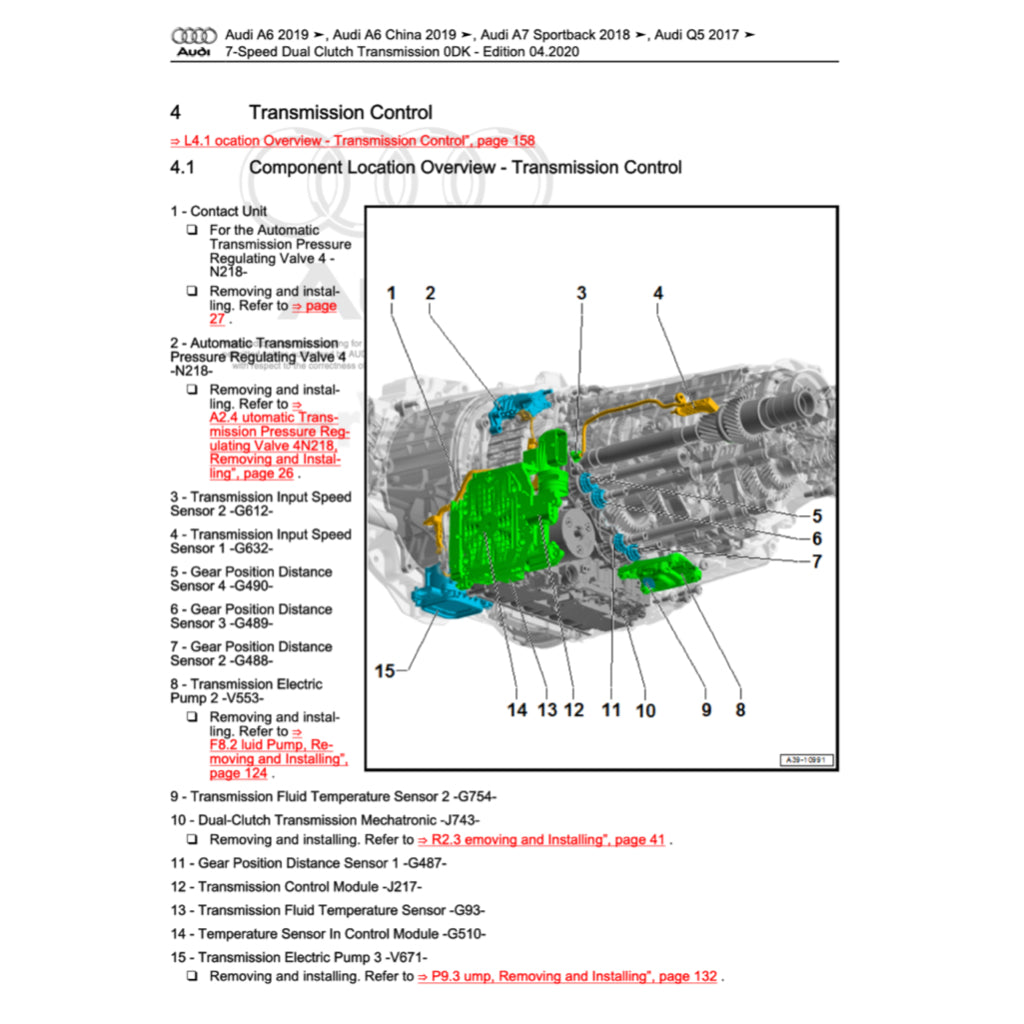 AUDI A7 4K8 (2018+) SERVICE WORKSHOP MANUAL