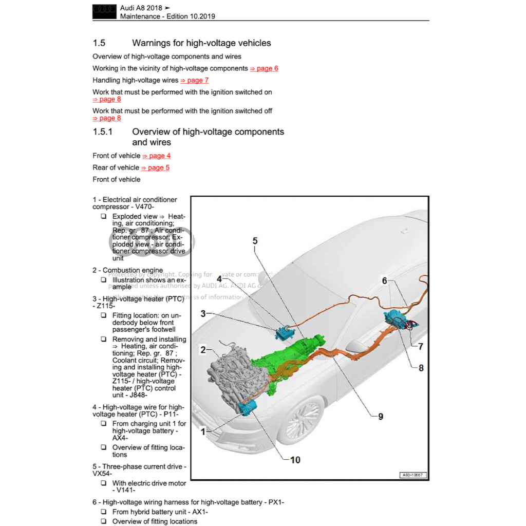 Audi A8 D5/4N (2017+) SERVICE WORKSHOP MANUAL