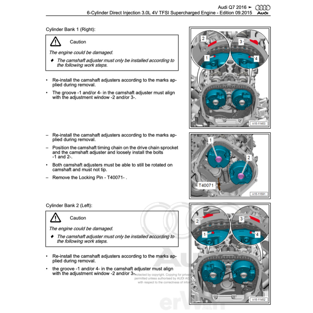 AUDI Q7 4M (2015-2020) SERVICE WORKSHOP MANUAL