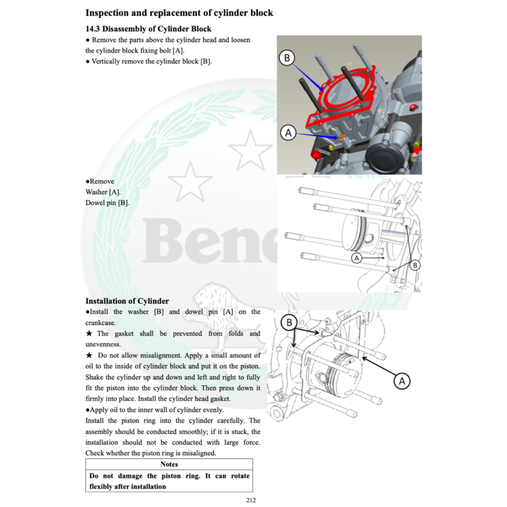 BENELLI TRK 251 (2019+) SERVICE WORKSHOP MANUAL + PARTS CATALOGUE + OWNER MANUAL