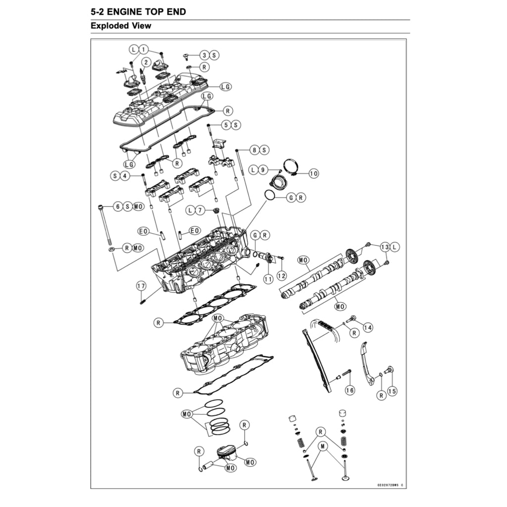 KAWASAKI Z1000 (2017-2022) SERVICE WORKSHOP MANUAL + PARTS CATALOGUE + OWNER'S MANUAL