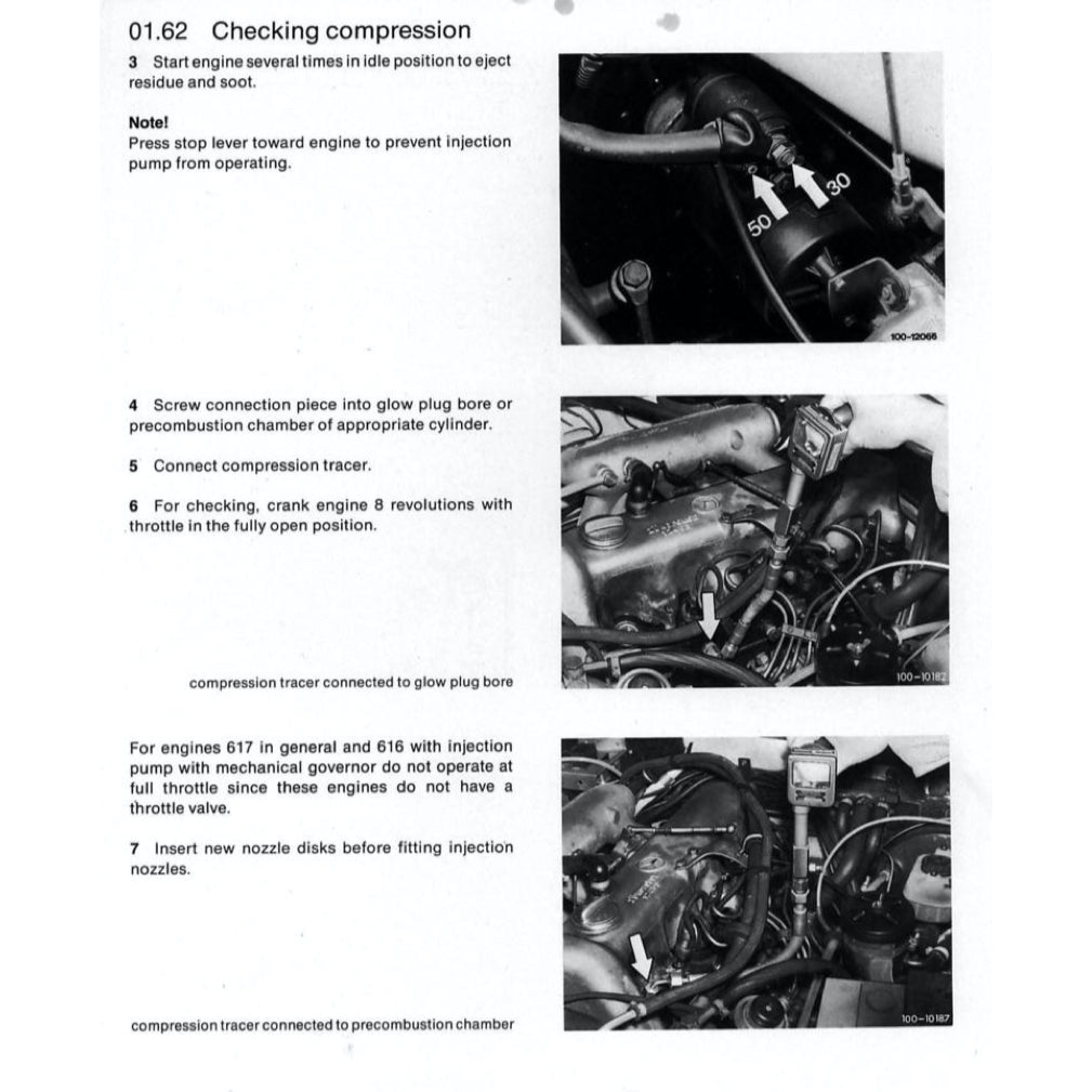 MERCEDES-BENZ ENGINE OM615 / 616 /617 SERVICE REPAIR MANUAL