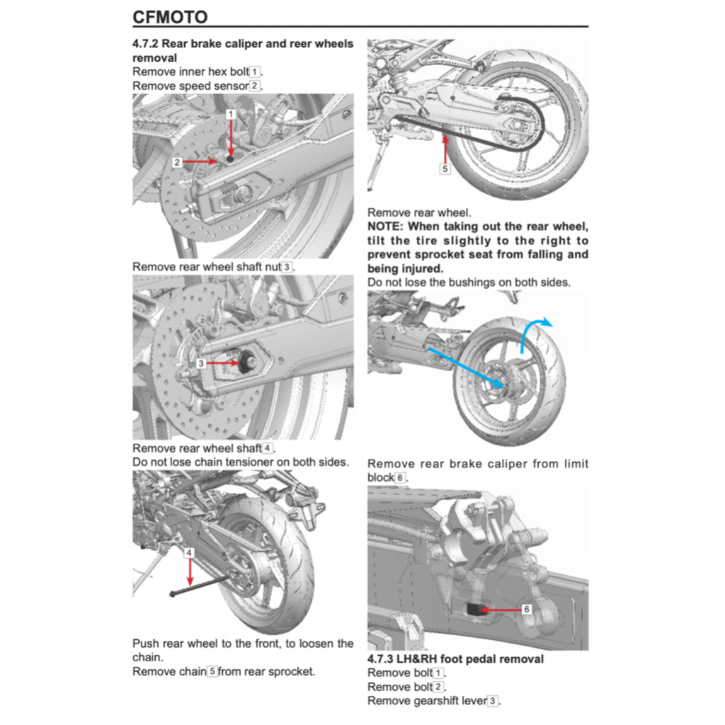 CFMOTO 450NK (2022+) SERVICE WORKSHOP MANUAL + PARTS CATALOGUE + OWNER'S MANUAL