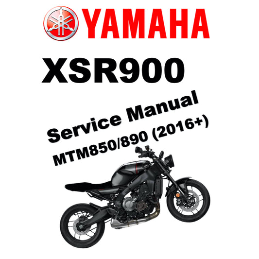 YAMAHA XSR900 XSR 900 (2016+) SERVICE WORKSHOP MANUAL + PARTS CATALOGUE + OWNER'S MANUAL