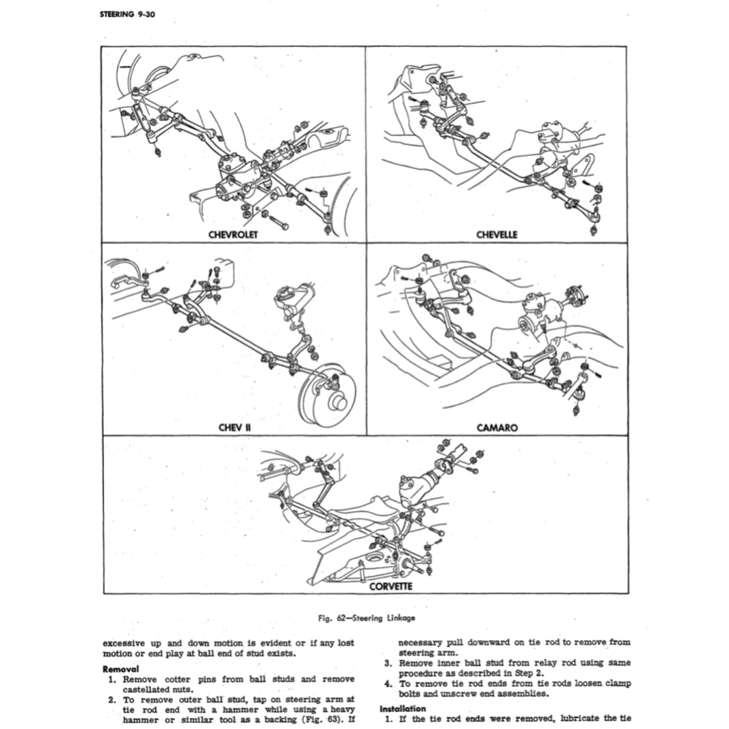CHEVROLET CORVETTE C2 (1962-1967) SERVICE WORKSHOP MANUAL