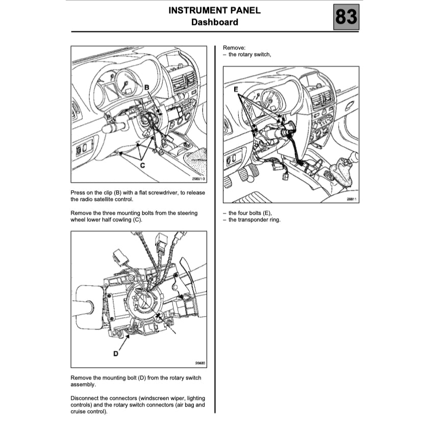 RENAULT CLIO II BB/CB (1998-2012) SERVICE WORKSHOP MANUAL