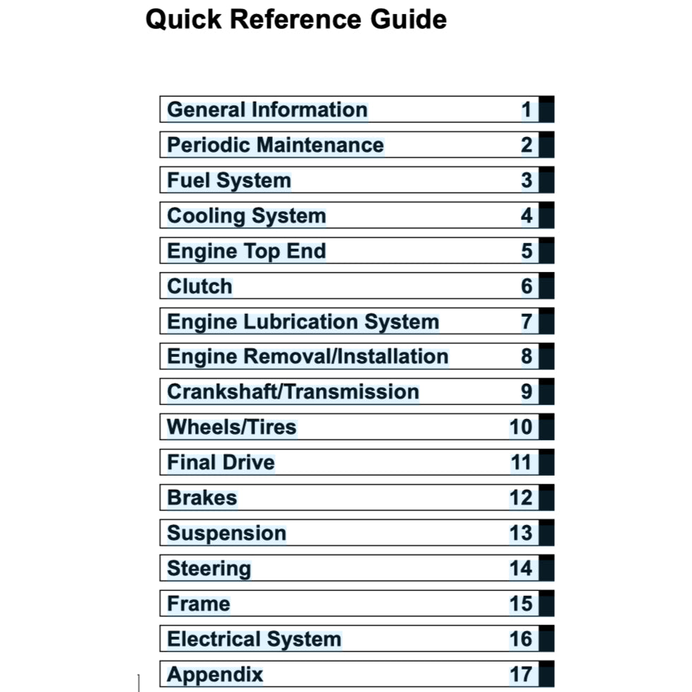 KAWASAKI BAJAJ PULSAR 200NS (2013+) SERVICE WORKSHOP MANUAL + PARTS CATALOGUE+ OWNER'S MANUAL