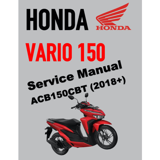 HONDA VARIO 150 VARIO150 CBT (2018+) SERVICE WORKSHOP MANUAL + PARTS CATALOGUE + OWNER'S MANUAL - BAHASA INDONESIA