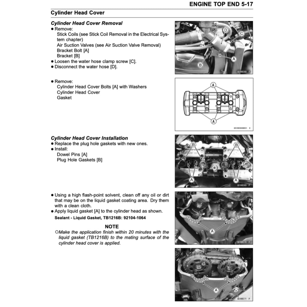 KAWASAKI ZR1000 (2017-2022) SERVICE WORKSHOP MANUAL + PARTS CATALOGUE