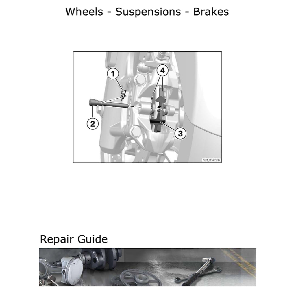 BMW C400 GT K08 (2018+) SERVICE WORKSHOP MANUAL + PARTS CATALOGUE + RIDER'S MANUAL
