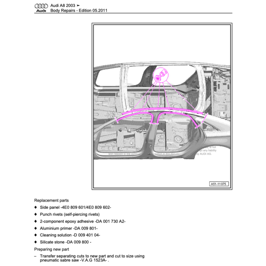 Audi A8 D3/4E (2002-2010) SERVICE WORKSHOP MANUAL