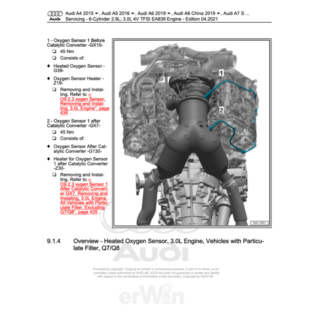 AUDI A7 4K8 (2018+) SERVICE WORKSHOP MANUAL
