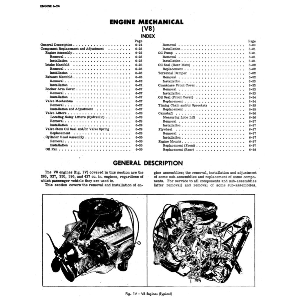 CHEVROLET CORVETTE C2 (1962-1967) SERVICE WORKSHOP MANUAL
