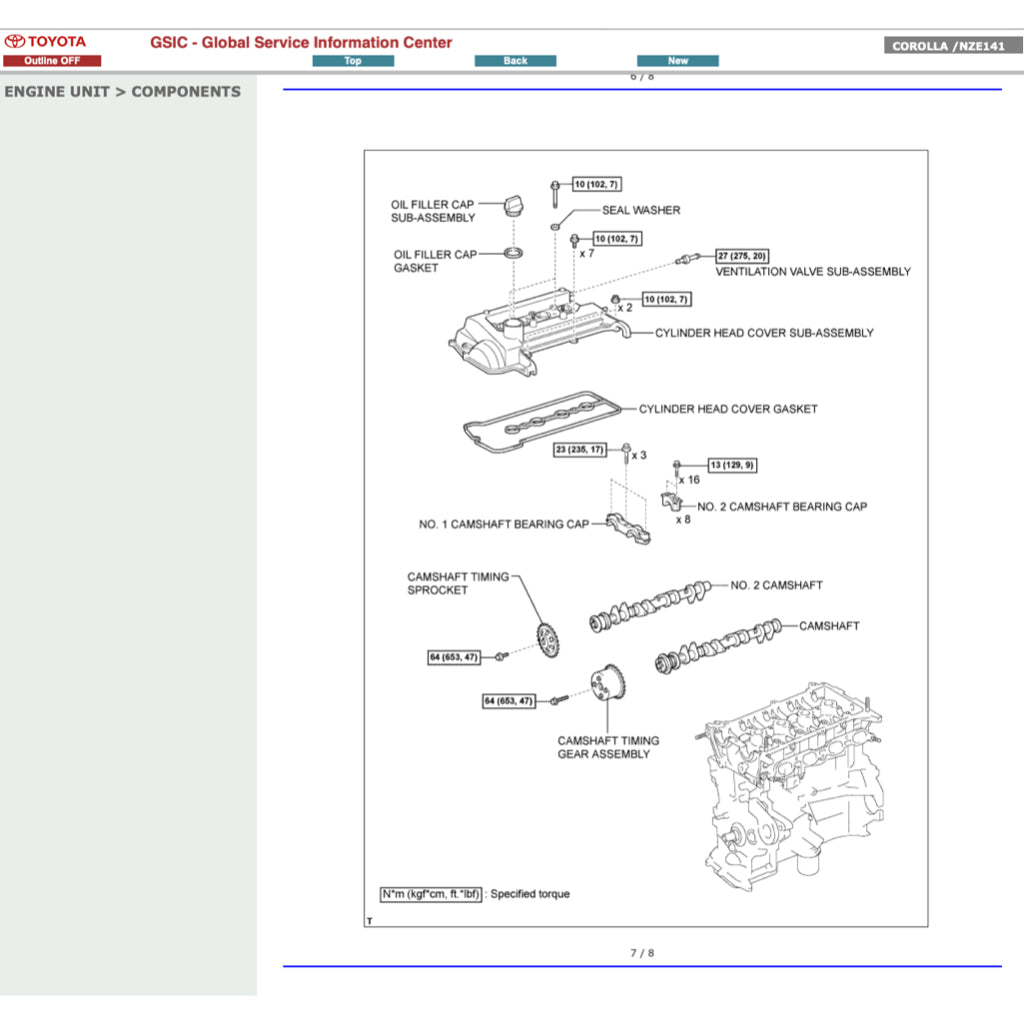 TOYOTA COROLLA ALTIS E141 (2010-2013) SERVICE WORKBOOK WORKSHOP MANUAL