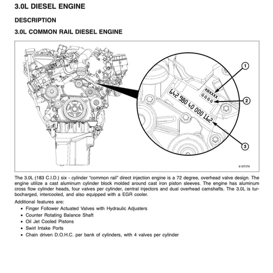 MERCEDES BENZ ENGINE OM642 3.0L V6 SERVICE REPAIR MANUAL