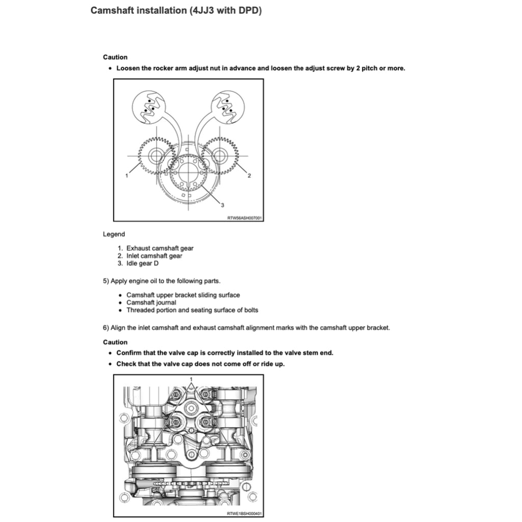 ISUZU ENGINE 4JJ3 SERVICE WORKSHOP MANUAL