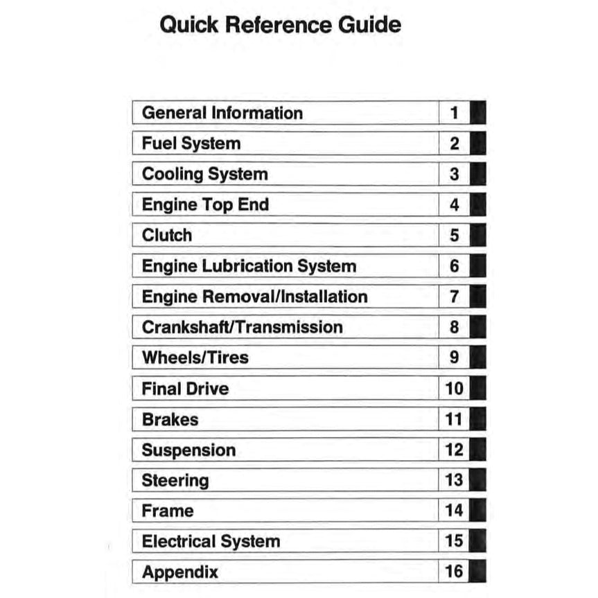 KAWASAKI VULCAN 1500 VN1500 (1988-2008) SERVICE WORKSHOP MANUAL