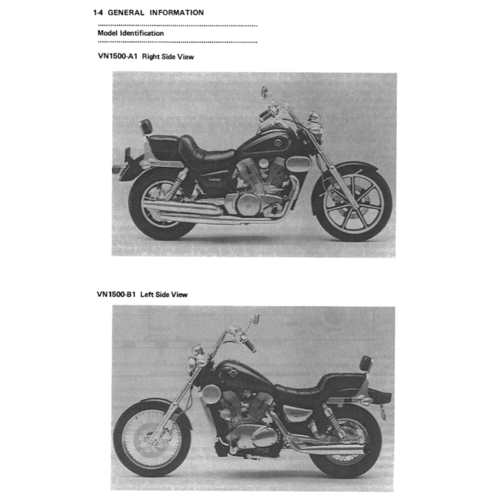 KAWASAKI VULCAN 1500 VN1500 (1988-2008) SERVICE WORKSHOP MANUAL
