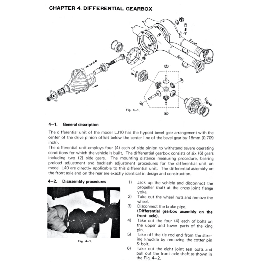 SUZUKI LJ10 JIMNY (1970-1981) SERVICE WORKSHOP MANUAL + PARTS CATALOGUE