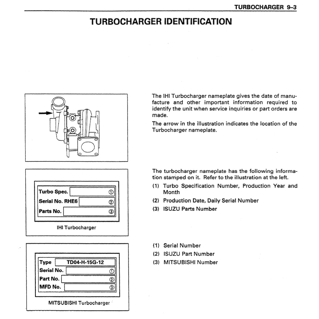 ISUZU ENGINE 4BG1/4BG1T/6BG1 SERVICE WORKSHOP MANUAL