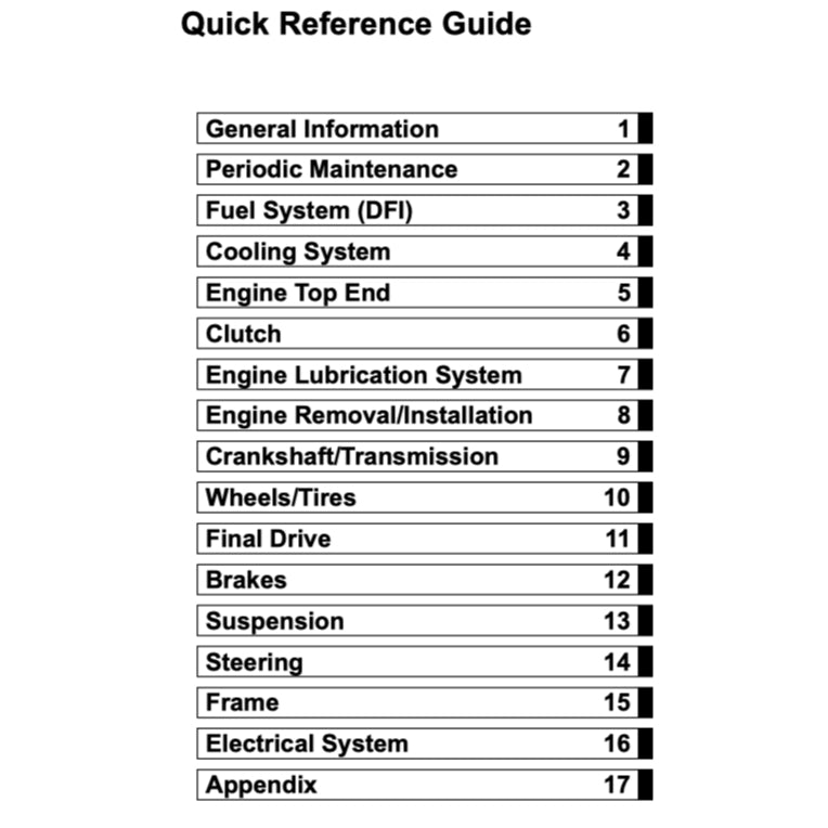 KAWASAKI Z650 (2017-2020) SERVICE WORKSHOP MANUAL + PARTS CATALOGUE + OWNER'S MANUAL