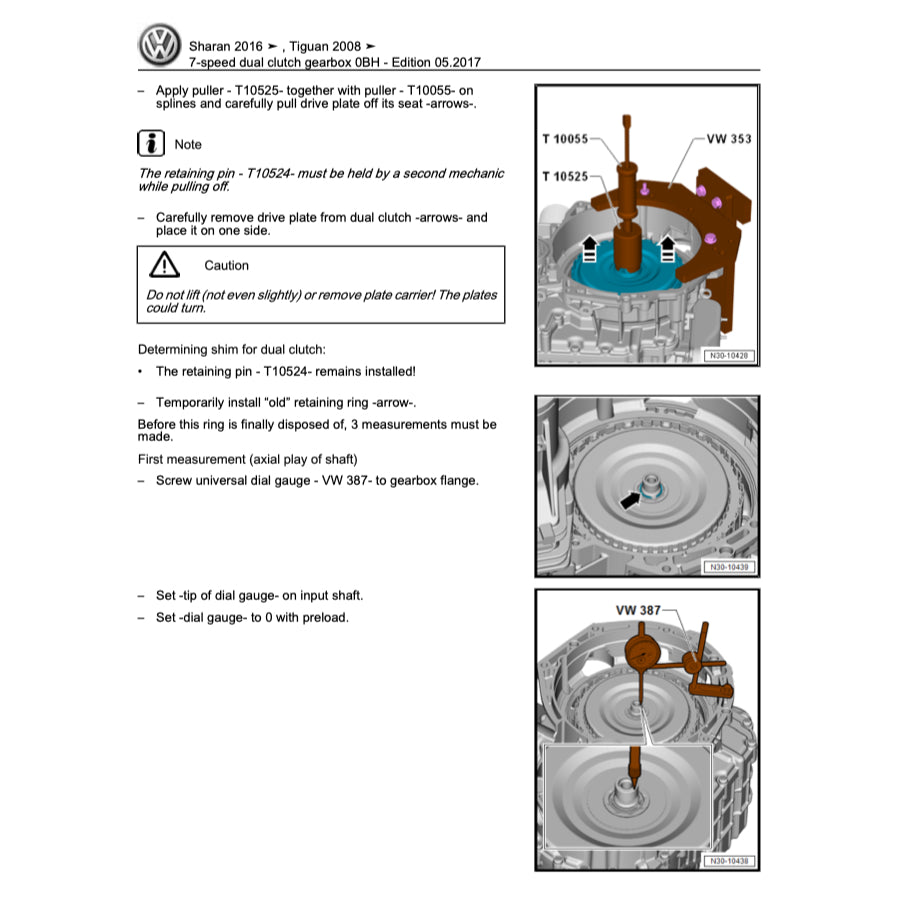 VW TIGUAN I 5N (2008-2016) SERVICE WORKSHOP MANUAL