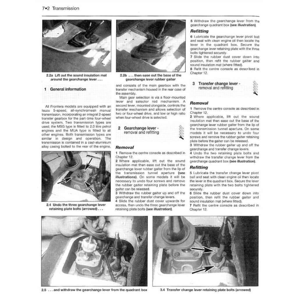 OPEL FRONTERA MK1 (1991-1998) SERVICE & REPAIR MANUAL