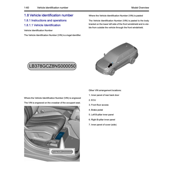 GEELY XINGYUE L / MONJARO KX11 PHEV (2023+) SERVICE WORKSHOP MANUAL