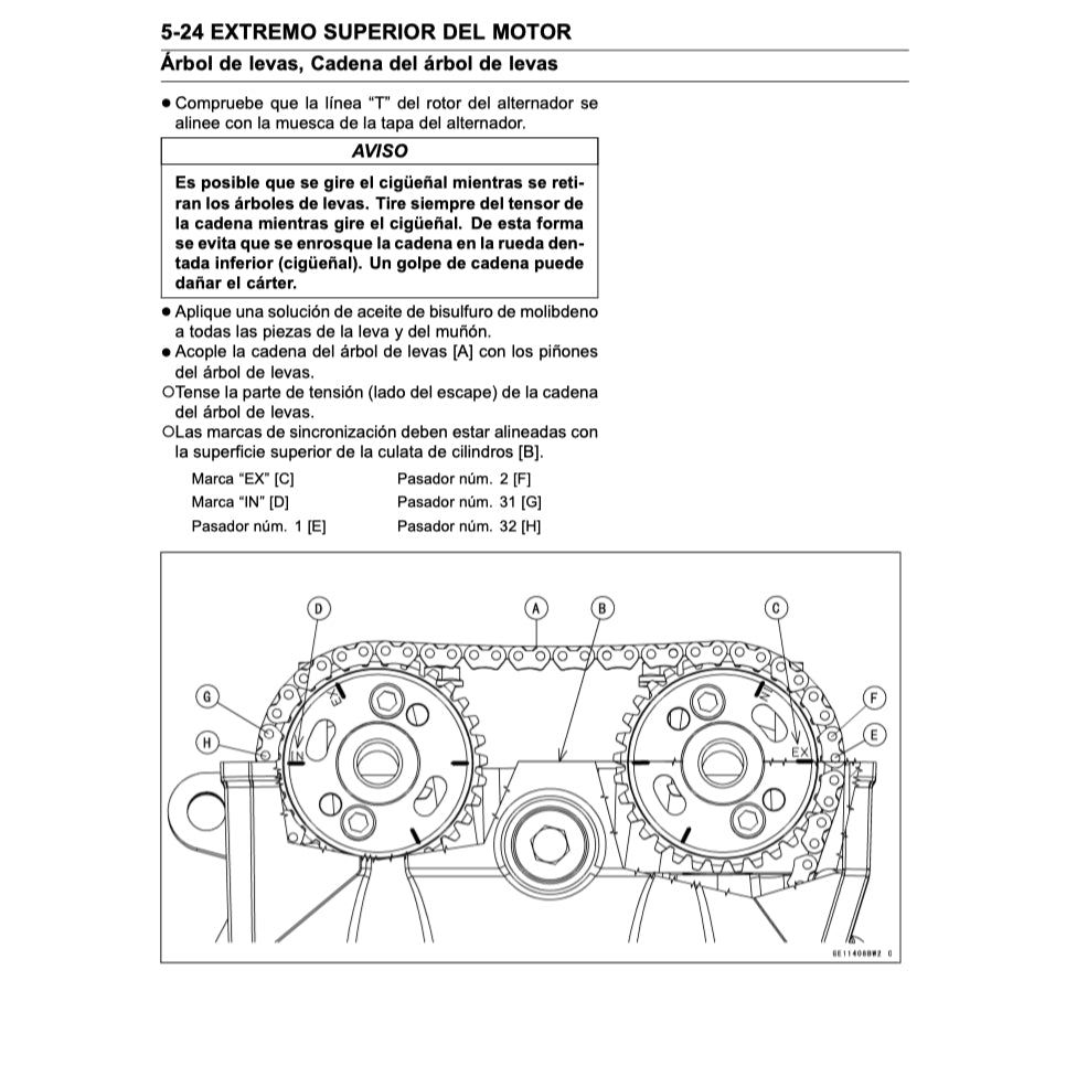 KAWASAKI Z250 SL (2014-2016) SERVICE WORKSHOP MANUAL (SPANISH LANGUAGE) + OWNER'S MANUAL+ PARTS CATALOGUE