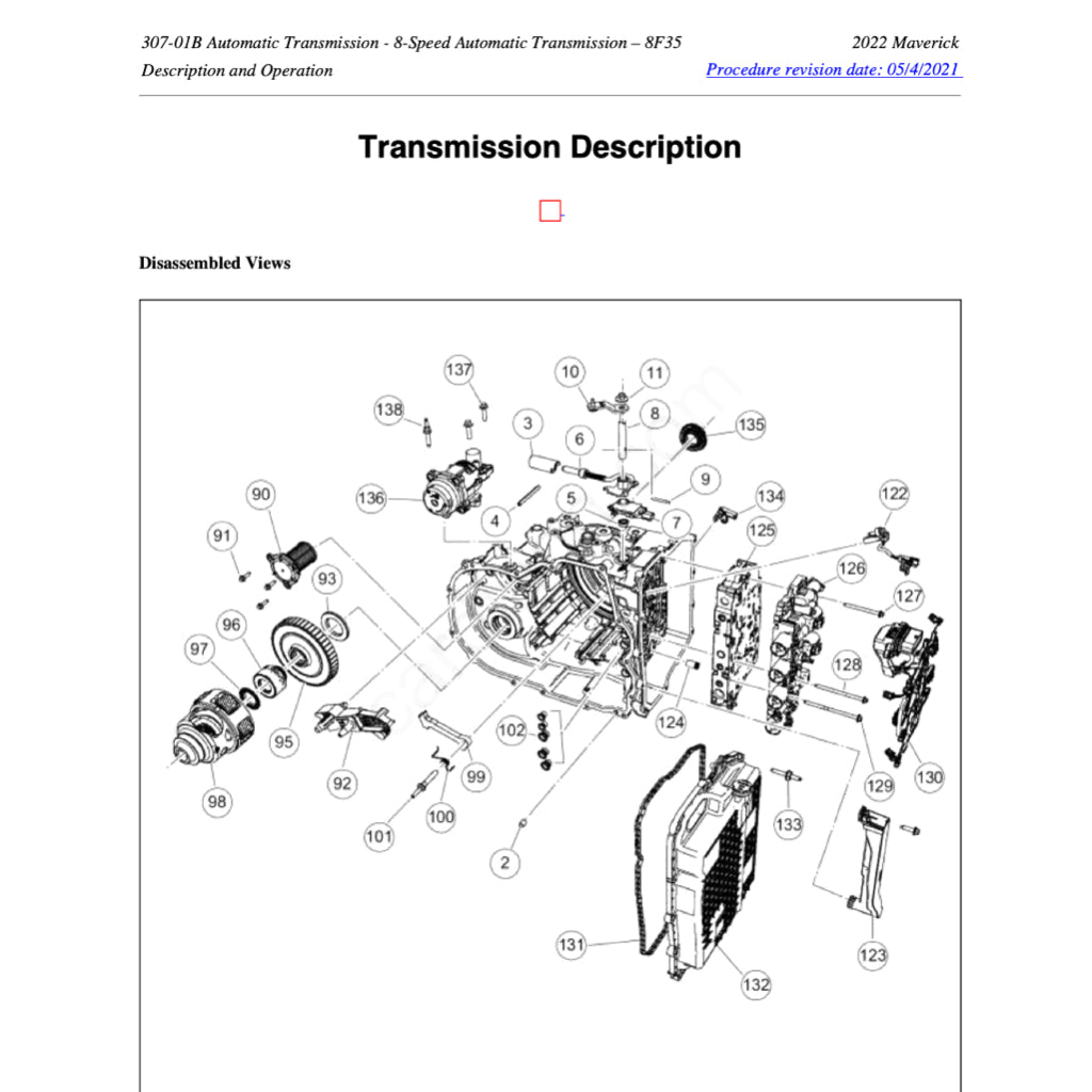 FORD MAVERICK XLT HYBRID P758 (2021+) SERVICE WORKSHOP MANUAL