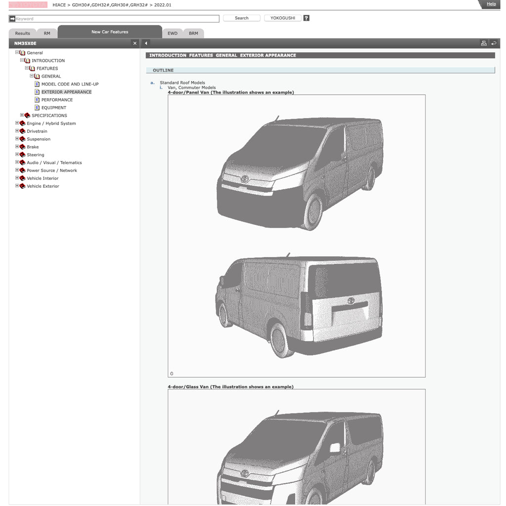TOYOTA HIACE H300 GDH 300/320 GRH 300/320  (2019+) ONLINE SERVICE WORKSHOP MANUAL