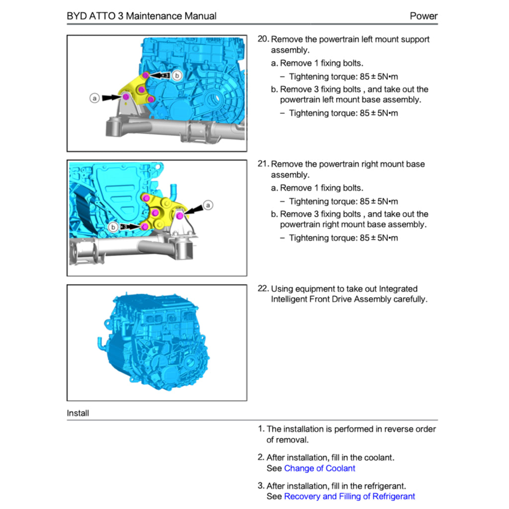 BYD ATTO 3 ATTO3 (2022+) SERVICE WORKSHOP MANUAL