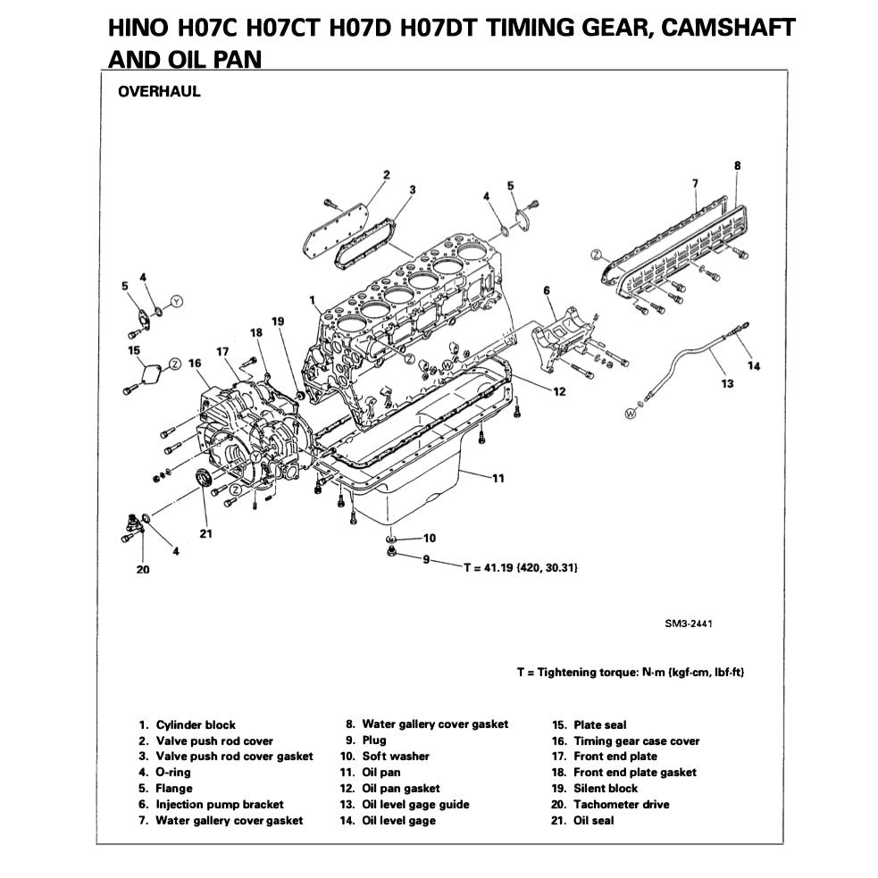 HINO ENGINE H07C H07C-T H07CT SERVICE REPAIR MANUAL